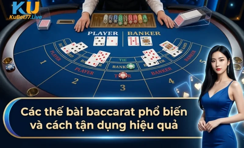 Các thế bài baccarat phổ biến và cách tận dụng hiệu quả