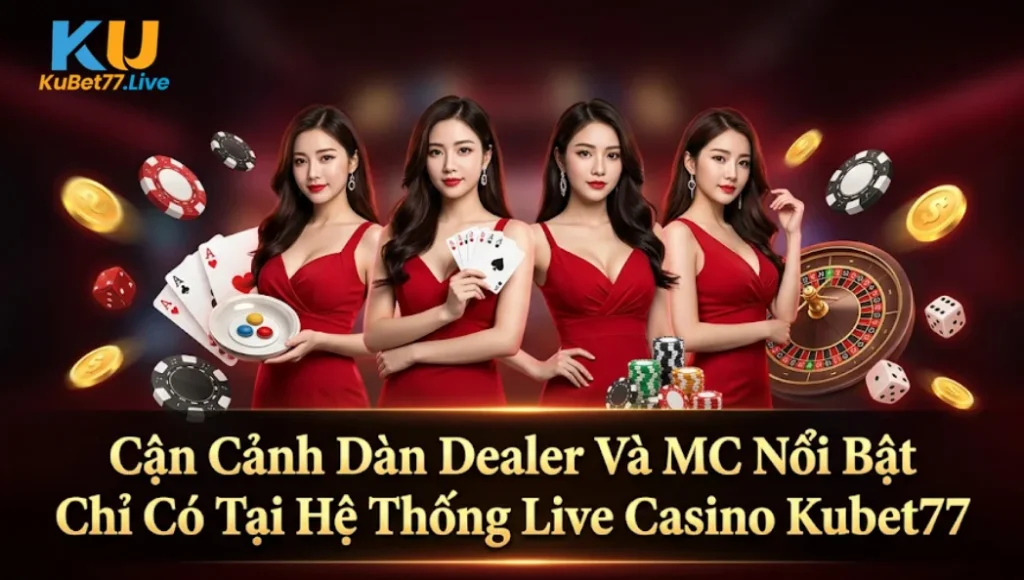 Cận Cảnh Dàn Dealer Và MC Nóng Bỏng Chỉ Có Tại Hệ Thống Live Casino Kubet77